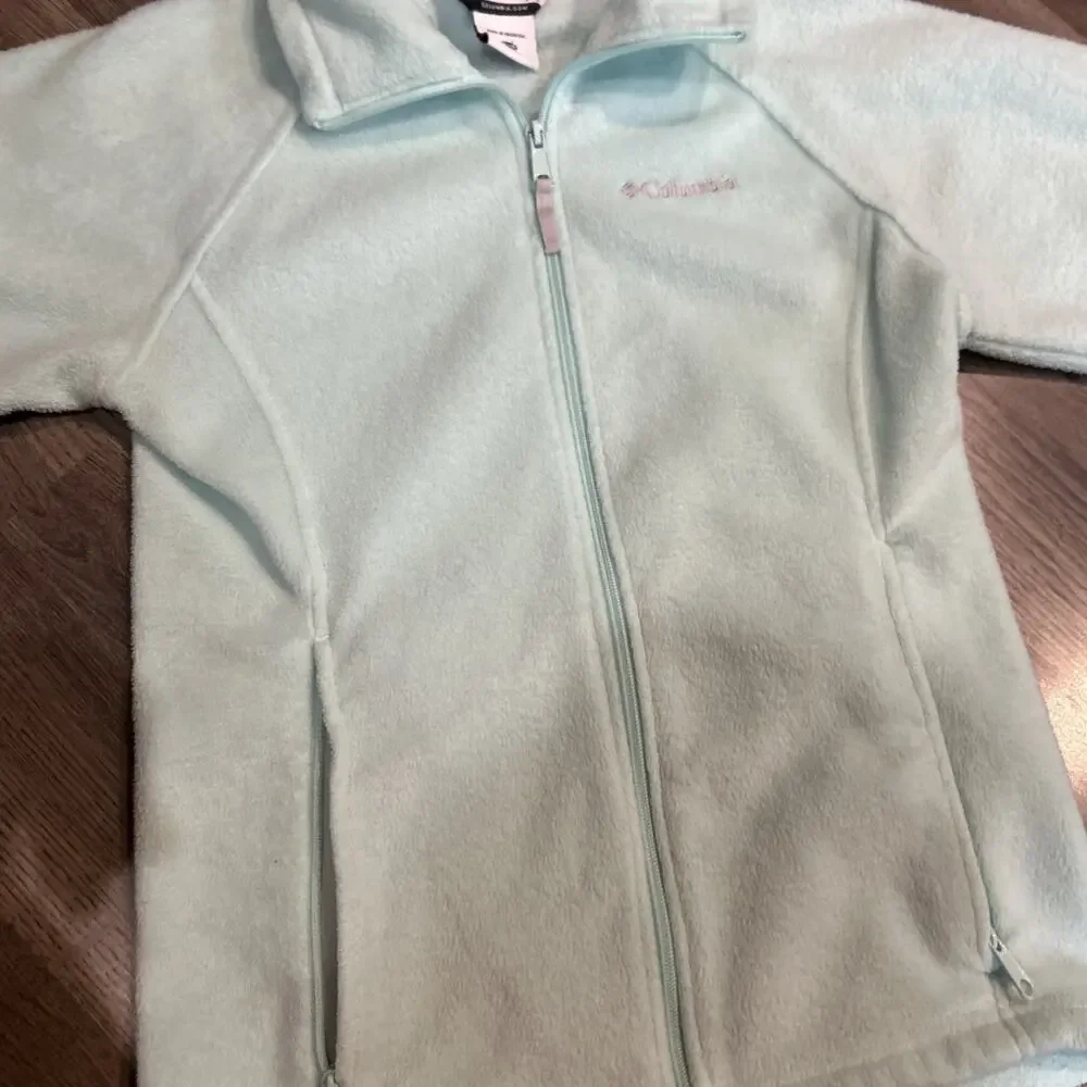 Columbia Fleece Light Blue Youth 14/16 Zip Up